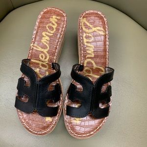 Brand New Sam Edelman black/cork wedges. Size 7.